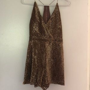 Bronze Sequin Romper
